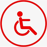 Símbolo vaga de estacionamento PCD